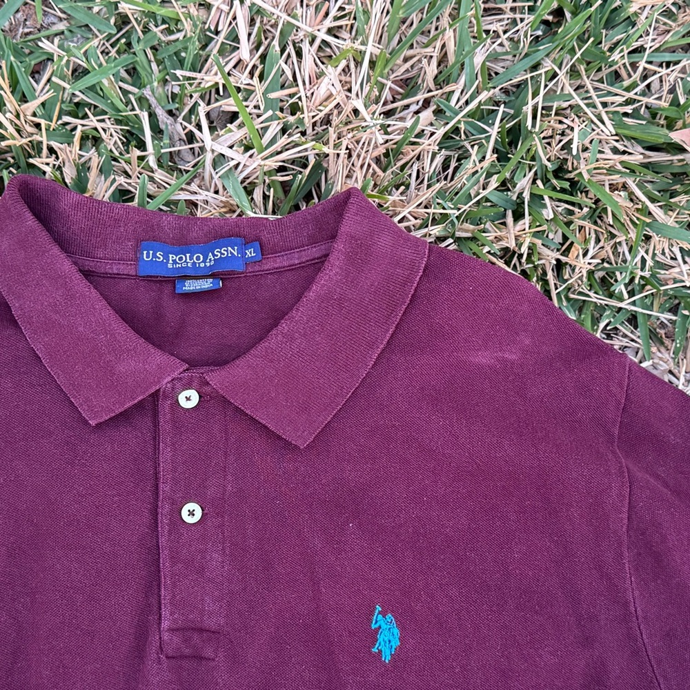 U.S. Polo Assn. Men's Burgundy Polo Shirt | XL | Embroidered Logo | Like New